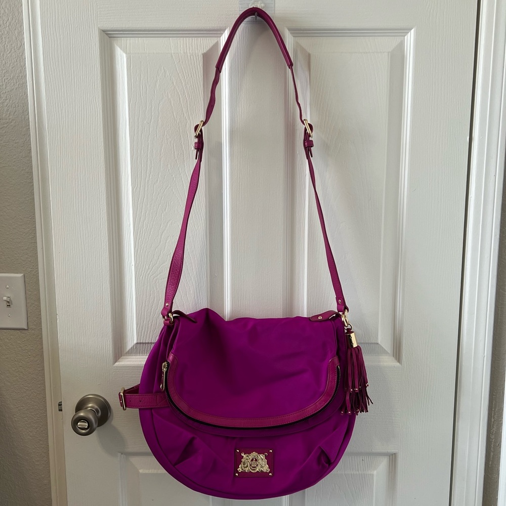 Juicy Couture Purple Nylon Crossbody Messenger Bag